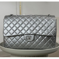 Grade Design Chanel XXL Airline Travel Flap Bag in Smooth Calfskin A4661 Silver/Silver 2024 Top