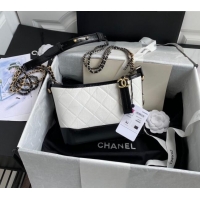 Unique Grade Chanel GABRIELLE Aged Calfskin Hobo Bag A91810 White 2024