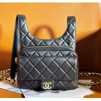 Big Discount Chanel Lambskin Backpack Bag AS4621 Black 2024