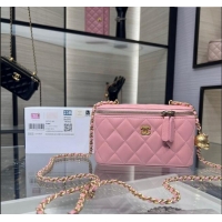 Buy Classic Chanel Lambskin Clutch with Chain and Gold-Tone Ball AP2303 Light Pink 2024