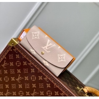 Luxurious Louis Vuitton Emilie Wallet in Monogram Empreinte Leather M60699 Grey 2024