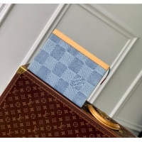 Best Price Louis Vuitton Pochette Voyage Clutch Bag in Monogram Denim 100% GOTS-certified Cotton N61692 Blue 2024