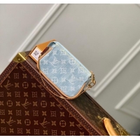 Top Quality Louis Vuitton Mini Pochette Accessories in Monogram Denim 100% GOTS-certified Cotton M82960 Blue 2024