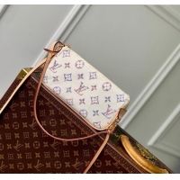 Unique Grade Louis Vuitton Pochette Accessoires Clutch in Multicolor Beige Monogram Jacquard Fabric M40712 2024