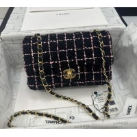 Buy Inexpensive Chanel Classic Tweed Mini Flap Bag A69900 Black/Pink 2024