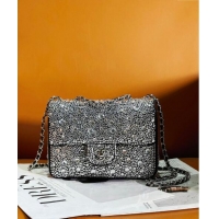 Grade Quality Chanel Mini Flap Bag with Crystals AS4142 Black 2024