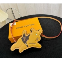 New Design Louis Vuitton Dog On Strap Mini bag in Monogram Craggy Canvas and Brown Leather 2024 M83342