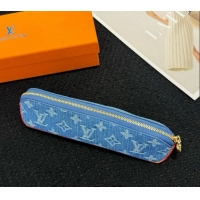 Good Looking Louis Vuitton Elizabeth Pencil Pouch in M17106 Blue Denim 2024