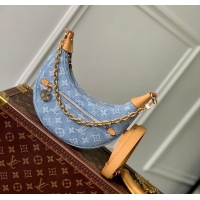 Super Quality Louis Vuitton Loop Bag in Monogram Denim 100% GOTS-certified Cotton M24846 Blue 2024