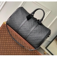 Super Quality Louis Vuitton Keepall Bandouliere 50 in Black Taurillon Monogram Leather M59025 2024