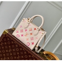 Louis Vuitton OnTheGo BB Tote Bag in Monogram Empreinte Grained Leather M47115 Sunrise Aquarelle 2024