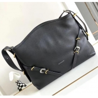 Grade Design Givenchy Medium Voyou Shoulder Bag in Leather 23816 Black 2023