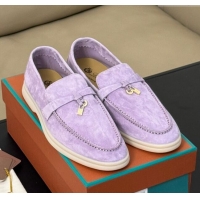 ​Famous Brand Loro Piana Summer Charms Walk Loafers LP110613 Lilac 2023 TOP