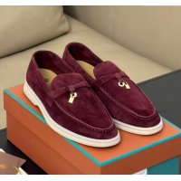 Low Cost Loro Piana Summer Charms Walk Loafers LP110615 Burgundy 2023 TOP