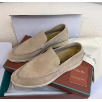 Best Price Loro Piana Summer Walk Suede Loafers L1514 Beige 2024 (For Men)