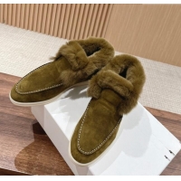 Promotional LP Open Walk Chukka Boots with Fur in Suede LP010901 Green 2024 Top