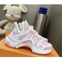 Best Price Louis Vuitton Archlight Sneakers in Leather and Monogram Canvas Pink 608011