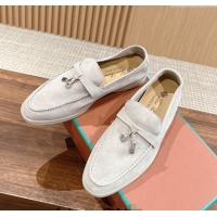 Famous Brand LP Summer Charms Walk Loafers in Suede LP010901 Pale Grey 2024 Top