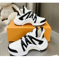 Low Cost Louis Vuitton Archlight Sneakers in Monogram Calf Leather White/Black 608017