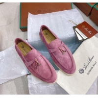 ​Unique Grade Loro Piana Suede Flat Loafers 050701 Purple 2024