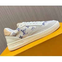 Best Price Louis Vuitton LV Stadium Sneakers in White Monogram Tweed 608041