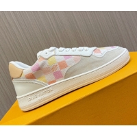 Good Quality Louis Vuitton LV Stadium Sneakers in amier Canvas Pink 608044