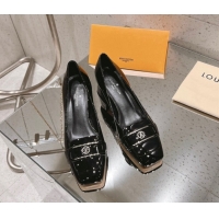 Trendy Design Louis Vuitton Moonlight Pumps 4.5cm in Patent Leather Black 611005