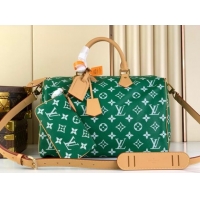 Traditional Specials Louis Vuitton RUNWAY Speedy P9 Bandouliere 40 Bag in Soft Calfskin M24417 Green 2024