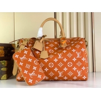 Big Discount Louis Vuitton RUNWAY Speedy P9 Bandouliere 40 Bag in Soft Calfskin M24421 Orange 2024