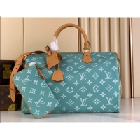 Buy Cheap Louis Vuitton RUNWAY Speedy P9 Bandouliere 40 Bag in Soft Calfskin M24419 Macaron Blue 2024 