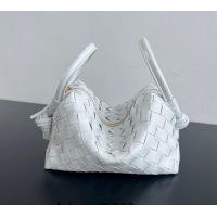 Promotional Bottega Veneta Small Loop Cross-Body Bag in Intrecciato Leather 796615 White 2024