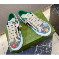 Perfect Gucci Tennis 1977 Animal Printed GG Canvas Low-top Sneakers 05010