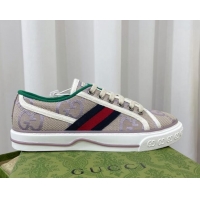 Good Looking Gucci Tennis 1977 Low-top Sneakers in Maxi GG Canvas Purple 05014