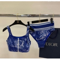 ​Good Quality Dior Zipped Swimwear 061802 Blue Print 2024