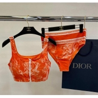 ​Unique Grade Dior Zipped Swimwear 061802 Orange Print 2024