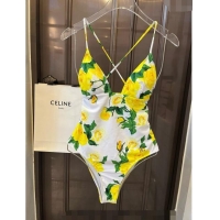 ​Famous Brand Dolce & Gabbana DG One Pieces Swimwear 0618 Yellow 2024