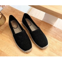 Luxurious Gucci Strass GG Canvas Espadrilles Flat Black 05080