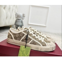 Low Price Gucci Lido GG Canvas Sneakers Beige 605110