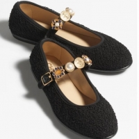 ​Buy Inexpensive Chanel Tweed Mary Janes Round Toe CH0256 Black