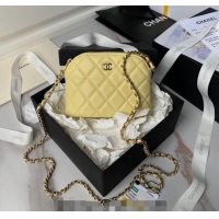 Top Quality Chanel Grained Calfskin Clutch with Chain AP4000 Yellow 2024