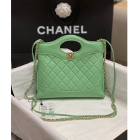 Trendy Design Chanel 31 Bag Shiny Lambskin Mini Shopping Bag AS4133 Light Green 2024