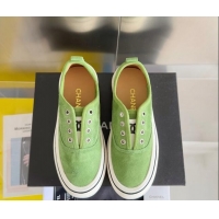 Purchase Chanel Suede Platform Sneakers Green 601109