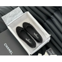 Durable Chanel Classic Sequins Ballet Flats Black 603019