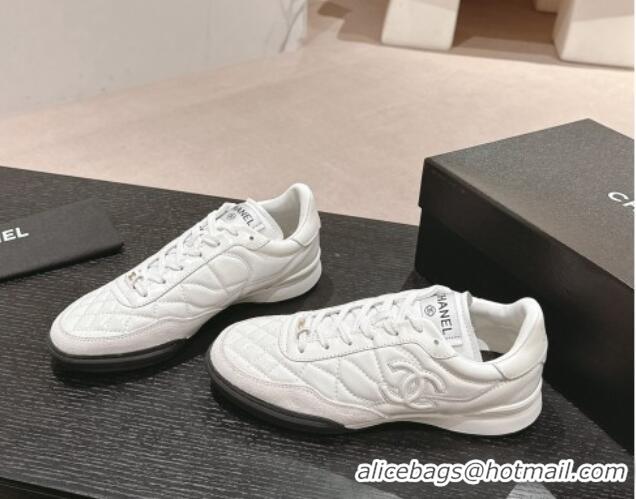 Good Quality Chanel Quilted Calfskin Sneakers G45335 White 603042