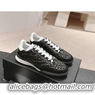 Grade Quality Chanel Quilted Calfskin Sneakers G45335 Black 603043