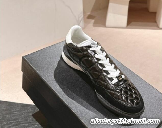 Grade Quality Chanel Quilted Calfskin Sneakers G45335 Black 603043