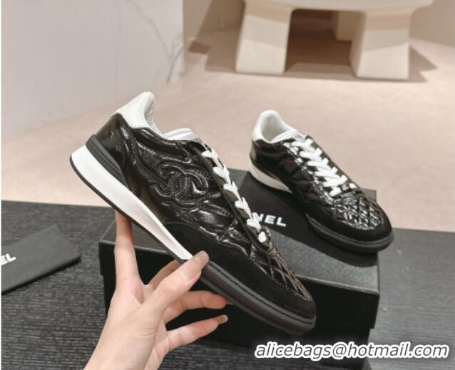 Grade Quality Chanel Quilted Calfskin Sneakers G45335 Black 603043