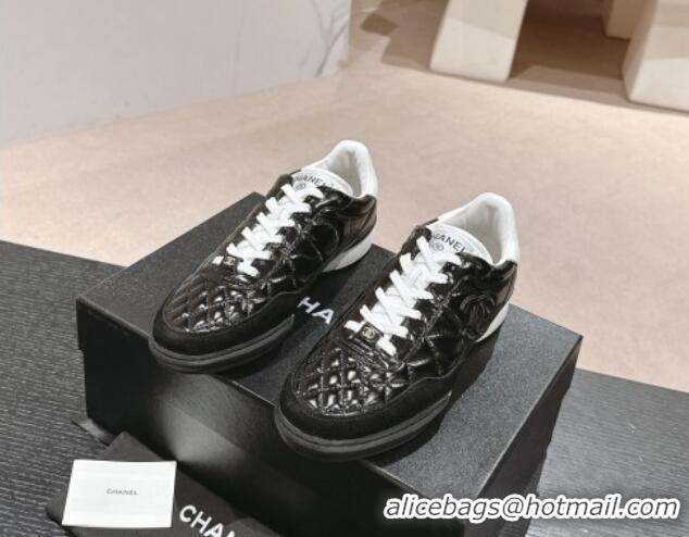 Grade Quality Chanel Quilted Calfskin Sneakers G45335 Black 603043