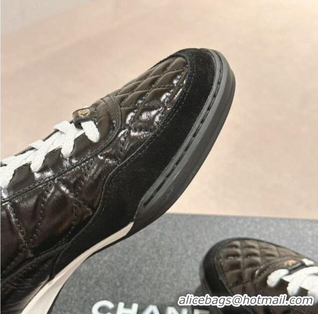 Grade Quality Chanel Quilted Calfskin Sneakers G45335 Black 603043