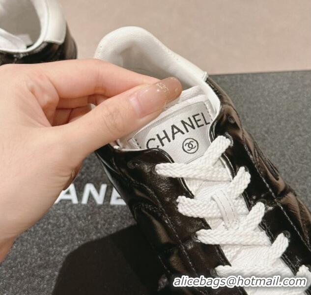 Grade Quality Chanel Quilted Calfskin Sneakers G45335 Black 603043